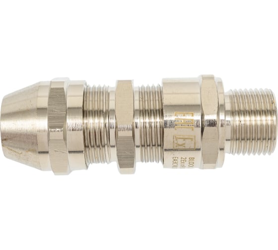 Изображение товара Кабельный ввод ООО "БЛОК" BLOCK 20 KHН (никелированная латунь) под небронированный кабель 6,5 - 13,9 мм с двойным уплотнением, М20x1,5 6g, 1Ex e IIC Gb X / 1Ex db IIC Gb X / 2Ex nR IIC Gc X / Ex ta IIIC Da X, IP66/67/68 20 KHН Ni