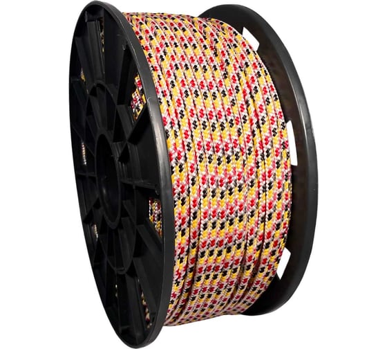 Изображение товара Шнур плетеный полипропиленовый ООО Оптхозторг 6 мм 100 м цвет разноцветный 05861001