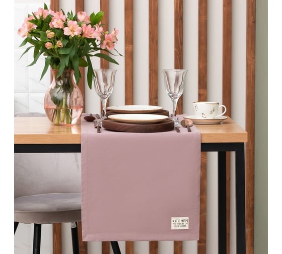 Изображение товара Дорожка на стол Этель Kitchen 40x150 см, сиреневый, 100% хлопок, саржа 220 г/м2 7865967