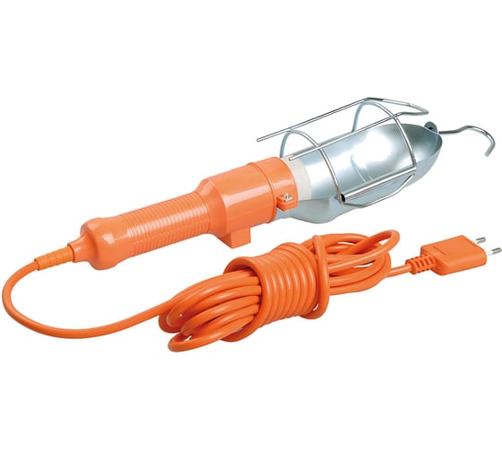 Изображение товара Переносной светильник IEK УП-1P, плоская вилка, с выключателем, 2Р, 10м, ИЭК WSP20-10-K09