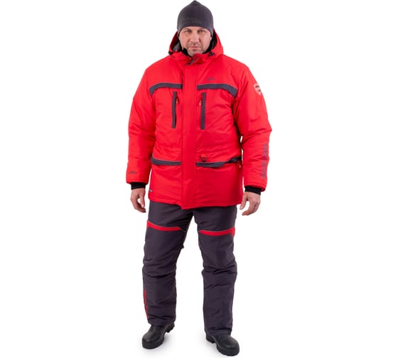 Изображение товара Костюм для рыбалки GRAYLING Соболь зимний, красный-графит, р-р 52-54, рост 170-176 4610097087196