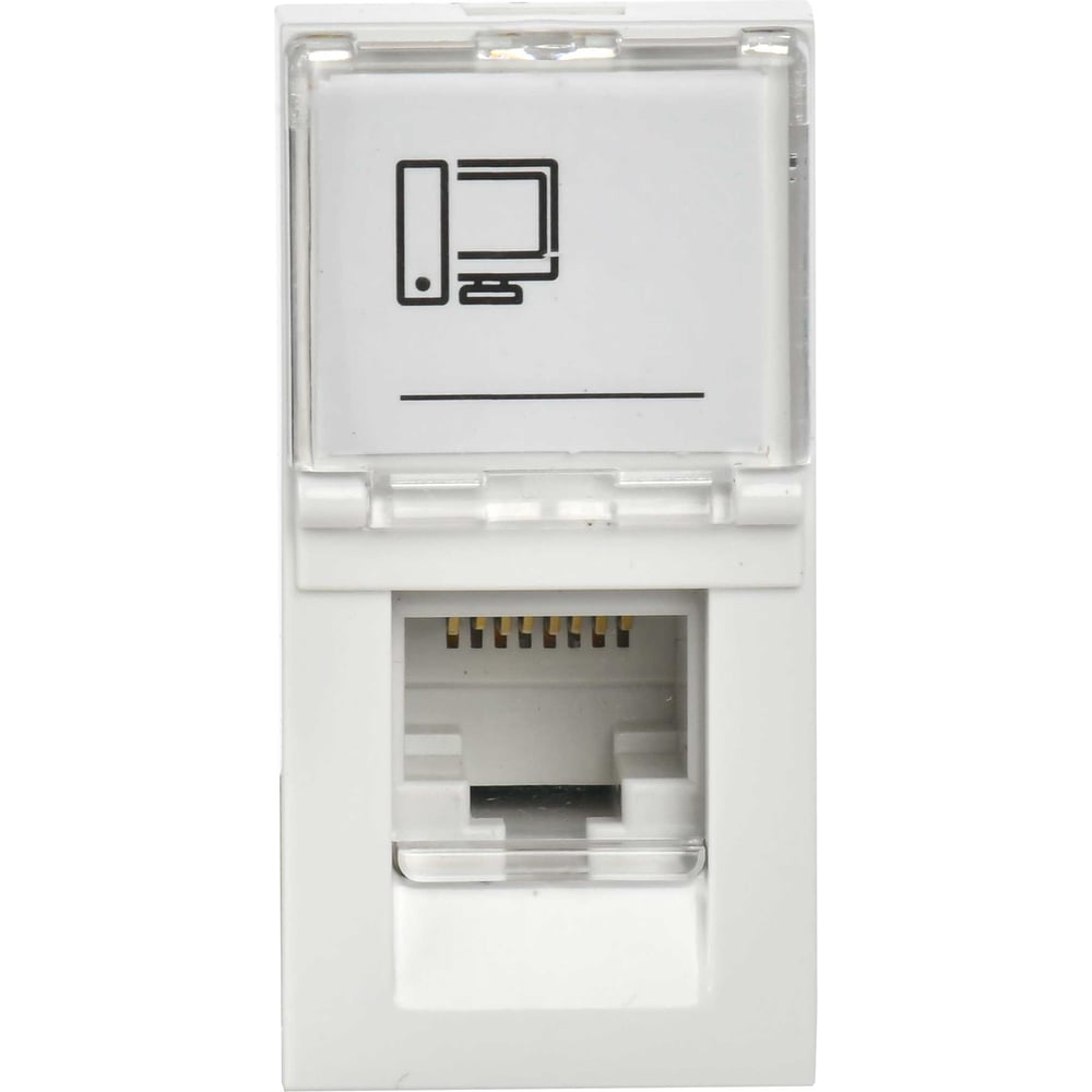 Изображение товара Информационная розетка IEK RJ-45, UTP, категория 5e, 1 модуль CKK-40D-RI1-K01