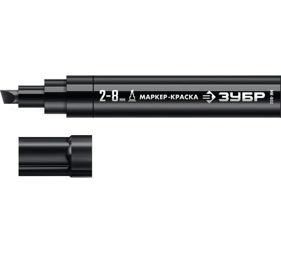 Изображение товара Маркер-краска ЗУБР Профессионал МК-800 2-8 мм, клиновидный, черный, экстрабольшой объем 06327-2