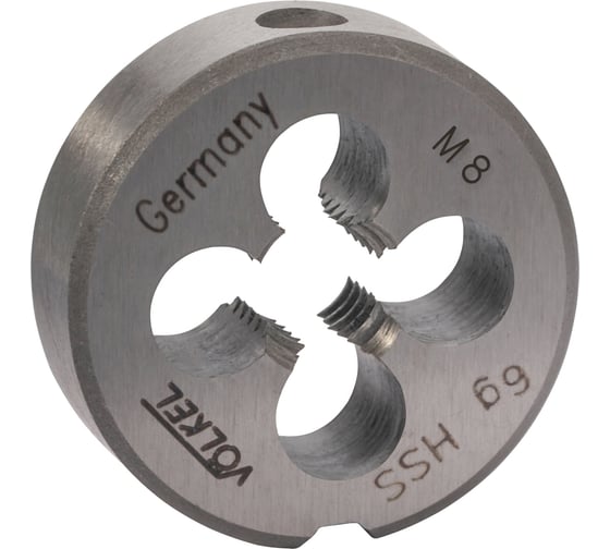 Изображение товара Плашка VOLKEL М8 шаг 1.25мм DINEN22568 HSS 25x9мм 27442 V27442