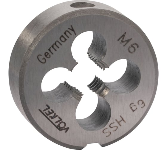 Изображение товара Плашка VOLKEL М6 шаг 1.0мм DINEN22568 HSS 20x7мм 27438 V27438