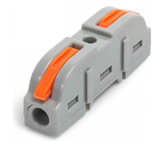 Изображение товара Строительно-монтажная клемма проходная Промрукав сечение 0,08 - 4 мм² 1-проводная серая 25шт. PR08.12590