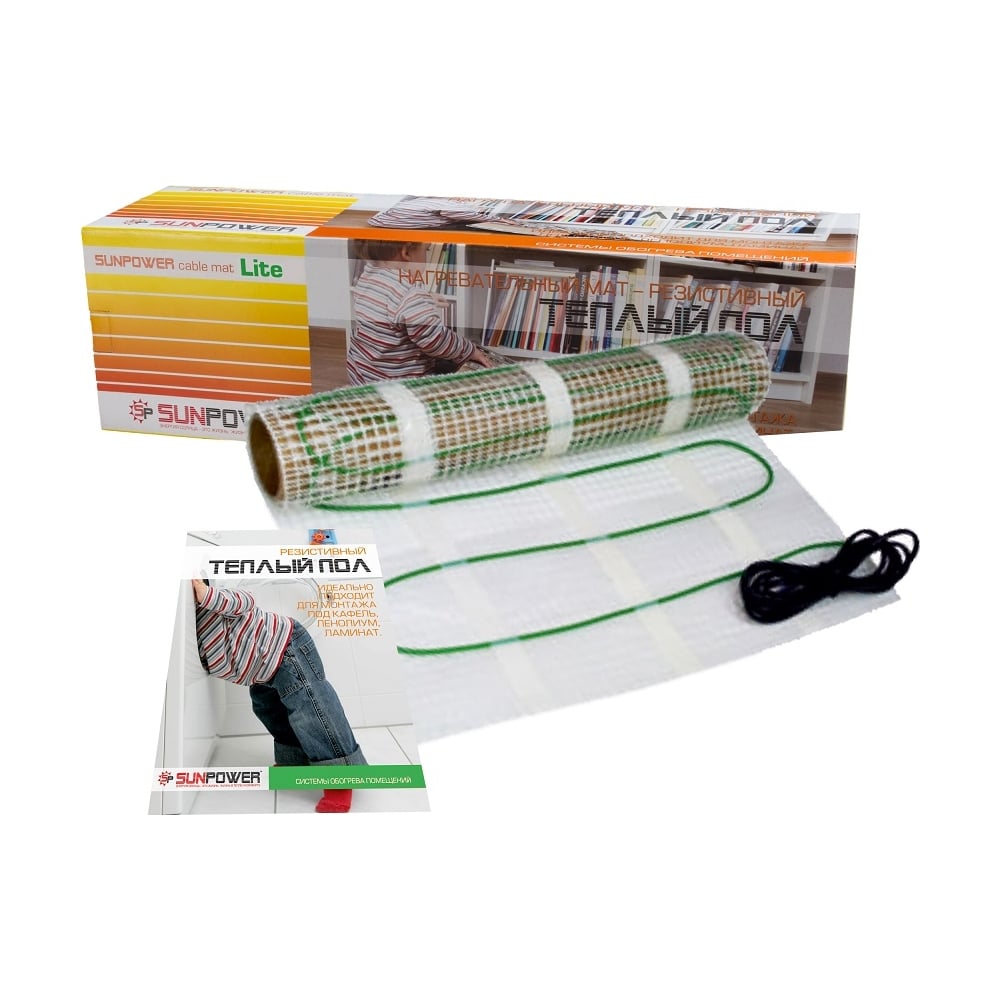Изображение товара Нагревательный мат Sun Power SPCM Lite-12 м2, 1800 Вт SPCM Lite /12,0