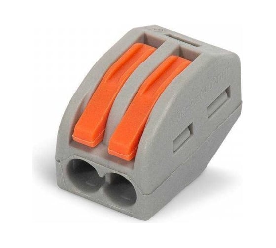 Изображение товара Строительно-монтажная клемма Промрукав сечение 0,08 - 4 мм² 2-проводная серая 50шт. PR08.12587