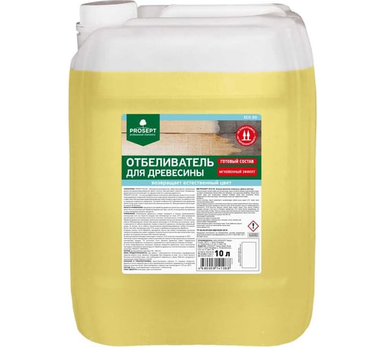 Изображение товара Отбеливатель для древесины PROSEPT готовый состав, 10л ECO 50 012-10