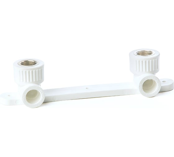 Изображение товара Двойной угольник PPR LAMMIN с креплением, ВР, 20х1/2" Lm31057020015