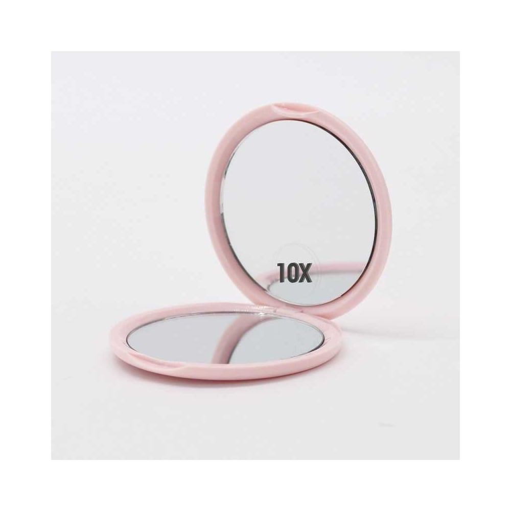 Изображение товара Двойное складное зеркало Camelion M148-SL C14 розовое 1х/10х компактное и стильное