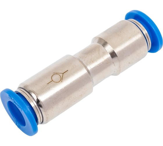 Изображение товара Фитинг цанговый прямой соединительный с клапаном для трубок с наружным диаметром 10 мм SHPI CVPU 10