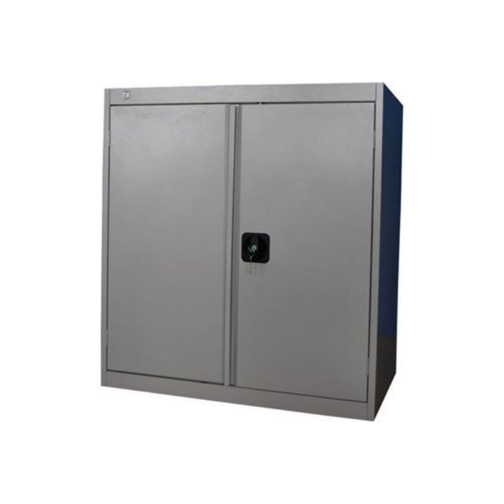 Изображение товара Шкаф для бумаг Комус 2 дверцы с ключом 910x500x920 мм серый металлический