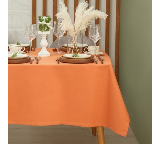 Изображение товара Скатерть Этель Kitchen 150x180 см, оранжевый, 100% хлопок, саржа 220 г/м2 7866024