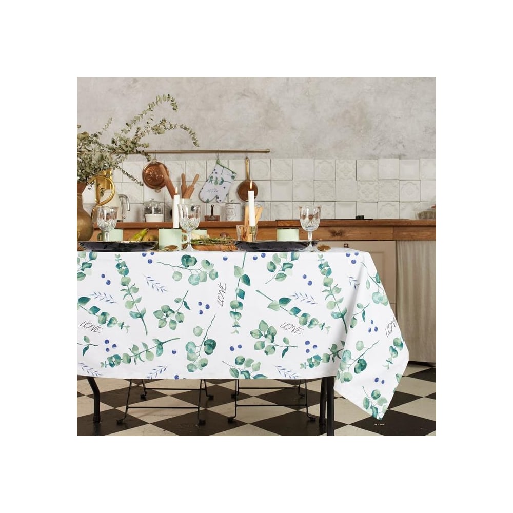 Изображение товара Скатерть Этель Eucalyptus 146x220 см хлопок саржа классическая