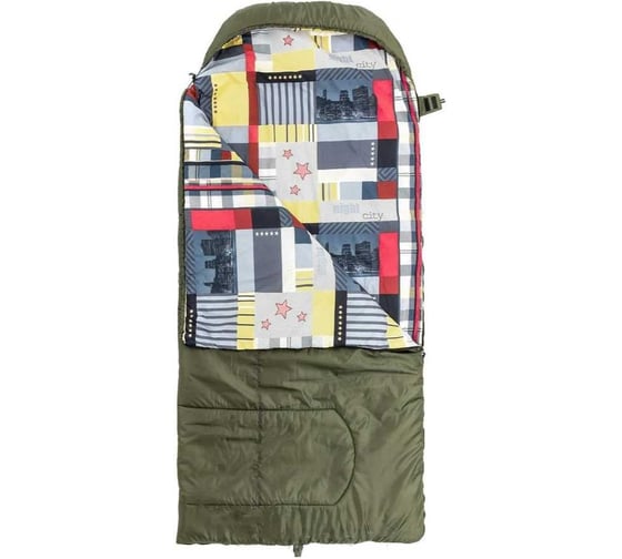 Изображение товара Спальный мешок Helios OLYMPUS Wide Plus 300 г/кв.м, 220x106 см, холлофаййбер, зеленый/город (T-HS-SB-OWP-300-NC) 00000325304
