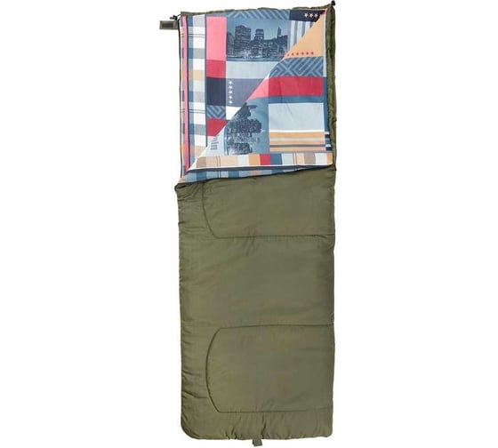 Изображение товара Спальный мешок-одеяло Helios OLYMPUS 200 г/кв.м, 185x70 см, холлофайбер, зеленый/город (T-HS-SB-O-200B-NC) 00000325306