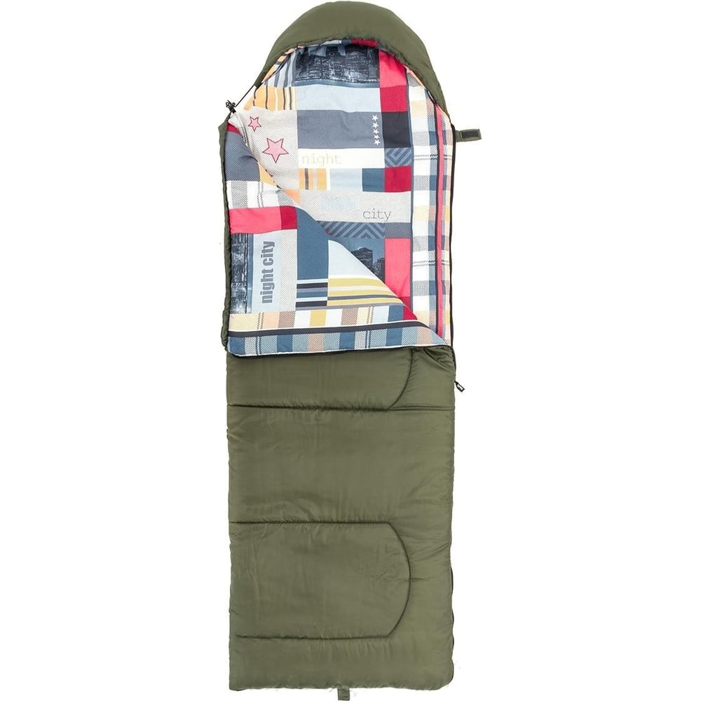 Изображение товара Спальный мешок Helios OLYMPUS 300 г/кв.м, 210x70, холлофайбер, зеленый/город (T-HS-SB-O-300-NC) 00000325296