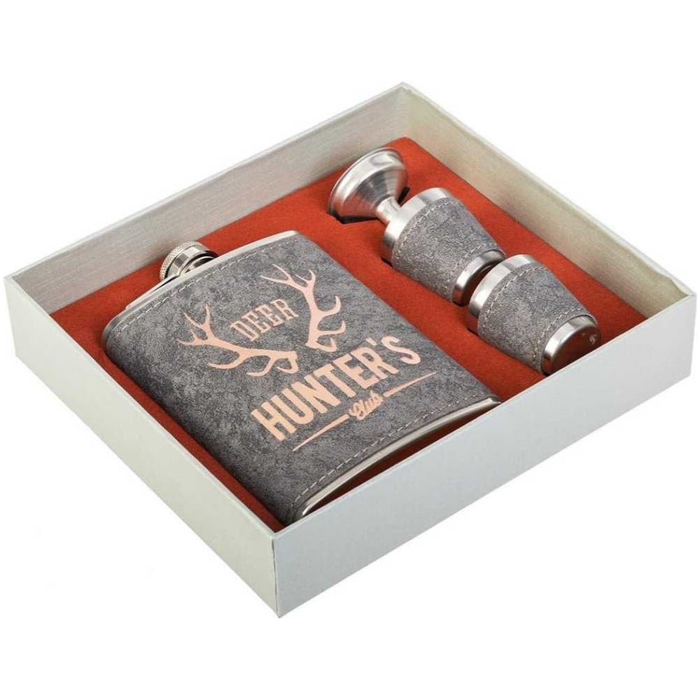 Изображение товара Набор Helios Клуб охотников фляжка 240 мл + 2 стопки + воронка (HS-BR-8H) 00000269965