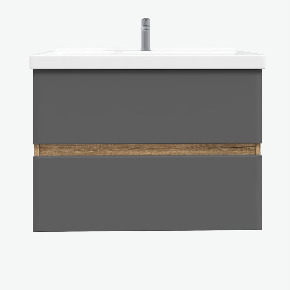 Изображение товара Тумба подвесная Sanstar Graffa 80 с раковиной Фест 80 для ванной