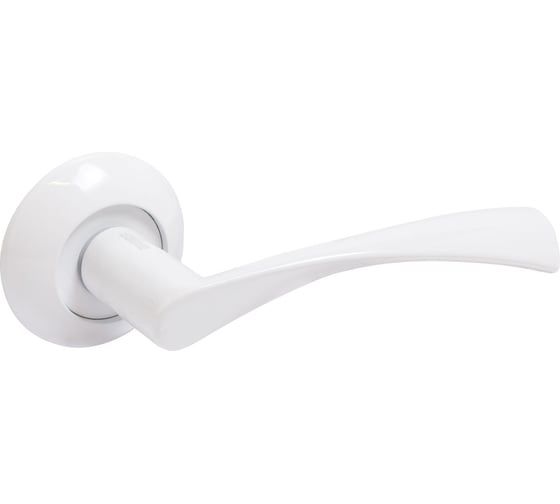 Изображение товара Комплект ручек Аллюр АРТ "ОСКАР" W (13110) матовый белый, с накладкой 14625