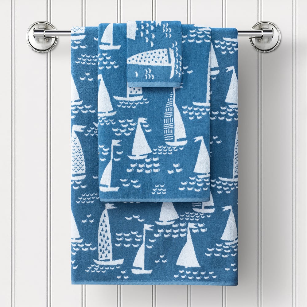 Изображение товара Полотенце из махровой ткани голубое 50x90 см Guten Morgen