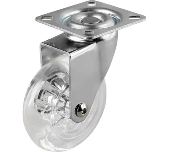 Изображение товара Поворотное колесо на площадке Brante 75мм полупрозрачный полиуритан 104315