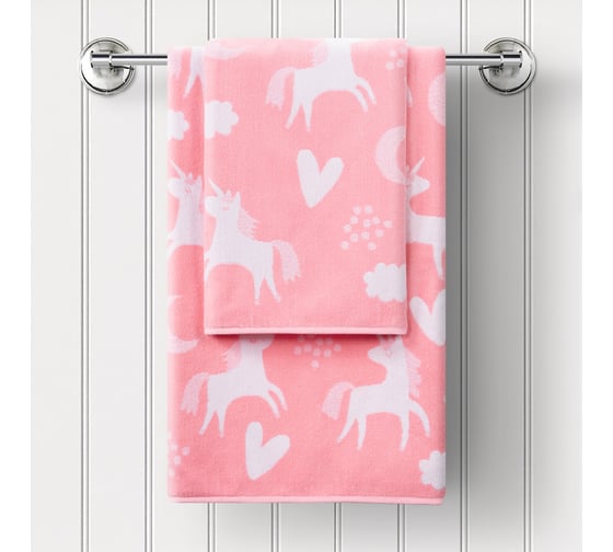 Изображение товара Полотенце Guten Morgen Ткань махровая, Юникорн (50x90 см 1 сорт) ПМЮник-50-90