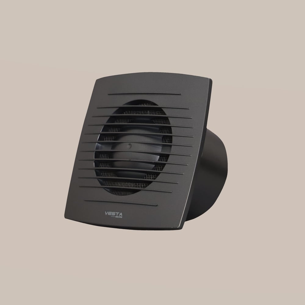 Изображение товара Вытяжной вентилятор Vesta Electric EF-100 черный для вентиляции дома и офиса