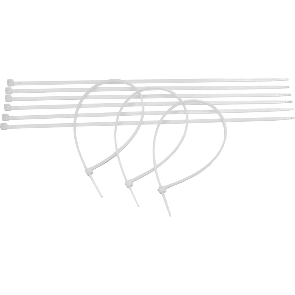 Изображение товара Хомут нейлоновый Урал ПАК 3х300 мм белый 100 шт