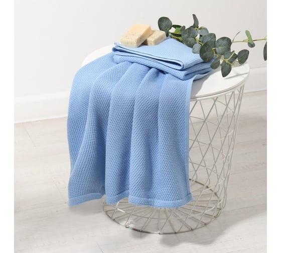 Изображение товара Полотенце вафельное LoveLife Love Life Sweet Momemt 70x130 см, голубой, 100% хлопок, 300 гр/м2 9628250