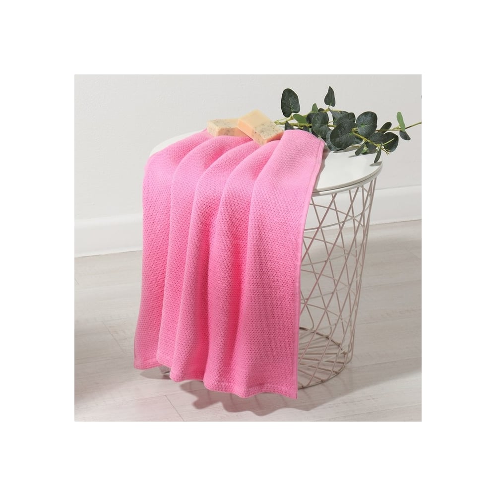 Изображение товара Вафельное полотенце LoveLife Sweet Momemt 70x130 см розовое 100% хлопок