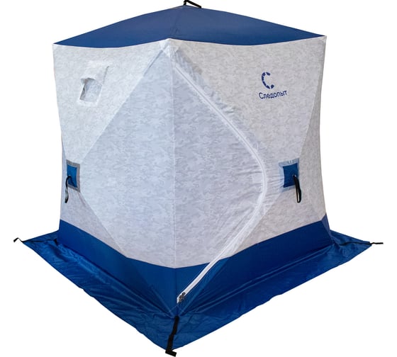 Изображение товара Палатка зимняя Следопыт куб 1.5x1.5 м, Oxford 210D PU 1000, S по полу 2.2 кв.м, синий/белый PF-TW-29