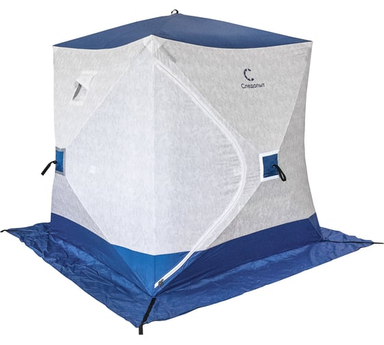 Изображение товара Палатка зимняя Следопыт куб 1.8x1.8 м, Oxford 210D PU 1000, S по полу 3.2 кв.м, синий/белый PF-TW-31