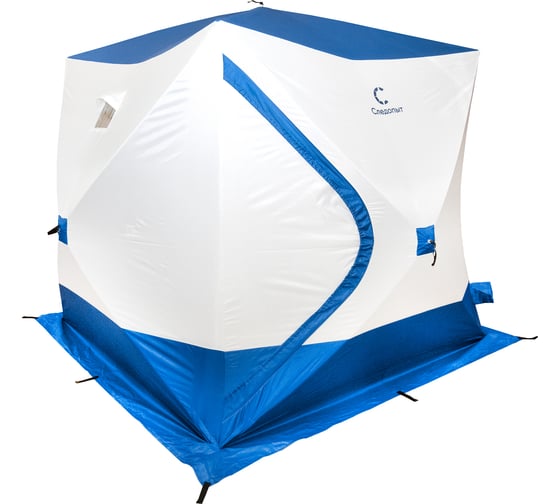 Изображение товара Палатка зимняя Следопыт куб 2.15x2.15 м, S по полу 4.6 кв.м, 3 слоя, синий/белый PF-TW-37