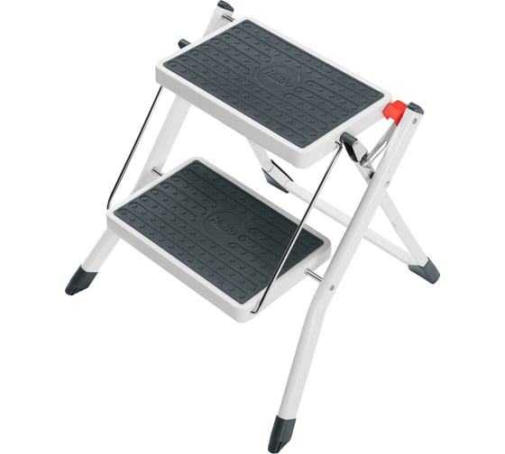 Изображение товара Стальная стремянка-табурет Hailo Mini с резиновым ковриком, 2 ступени 4310-001