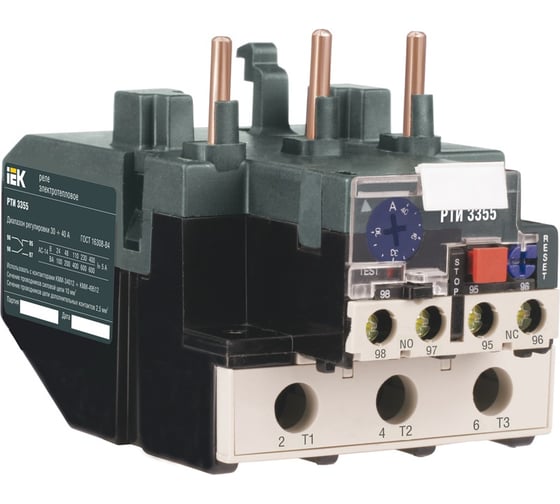 Изображение товара Тепловое реле IEK, РТИ, 3361, 55-70А, ИЭК DRT30-0055-0070