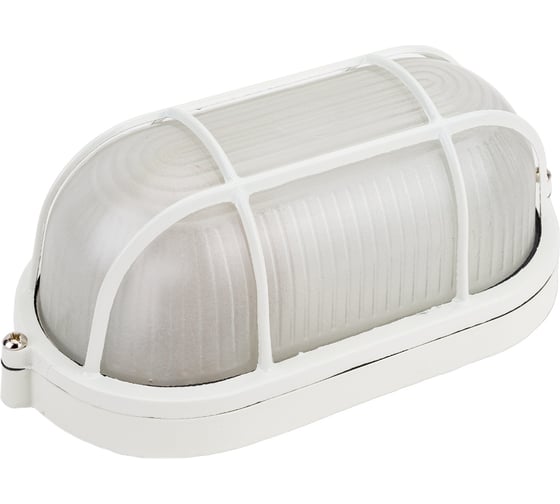 Изображение товара Светильник IEK НПП/НПБ, 1402, белый, овал, решетка, 60Вт, IP54, ИЭК LNPP0-1402-1-060-K01