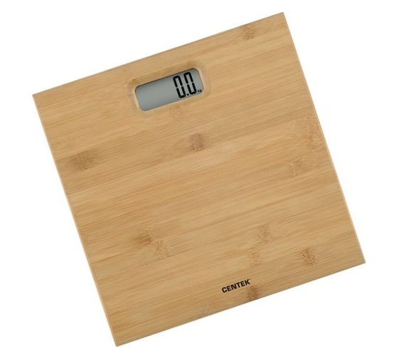 Изображение товара Напольные электронные весы Centek бамбук, max 180кг, шаг 1г, LCD 65x28, размер 28х28см CT-2432