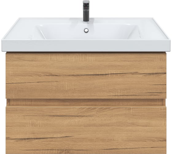 Изображение товара Тумба подвесная для ванной комнаты Sanstar Lavanti 70 с раковиной Грейс 70 (комплект) Дуб вотан 440.1-1.4.1.КГРЕ