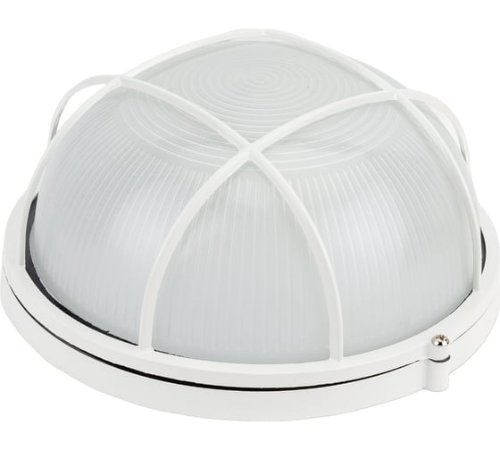 Изображение товара Светильник IEK НПП/НПБ, 1102, круг, с решеткой, 100Вт, IP54, ИЭК, белый LNPP0-1102-1-100-K01