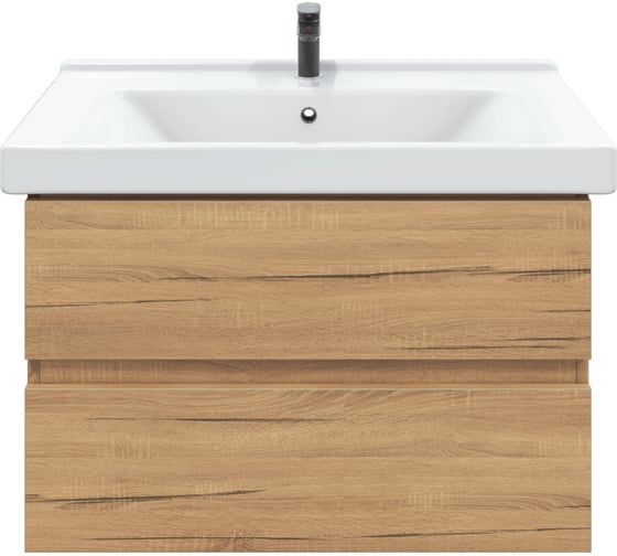 Изображение товара Тумба подвесная для ванной комнаты Sanstar Lavanti 70 с раковиной Миранда 70 (комплект) Дуб вотан 440.1-1.4.1.КМИР