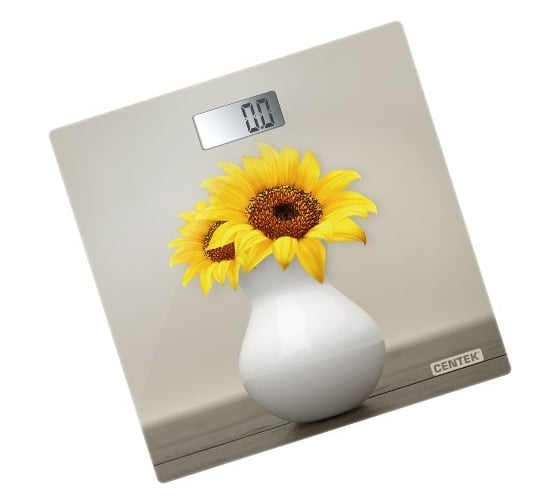 Изображение товара Напольные электронные весы Centek Sunflower 180кг, 0,1кг, LCD 65x28,размер 28х28см CT-2428 Sunflower