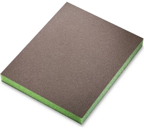 Изображение товара Губка 2-х сторонняя Sponge Soft 98х120х13 мм, Superfine, P600, зеленая, 20 шт SIA 0070.1232.01.09