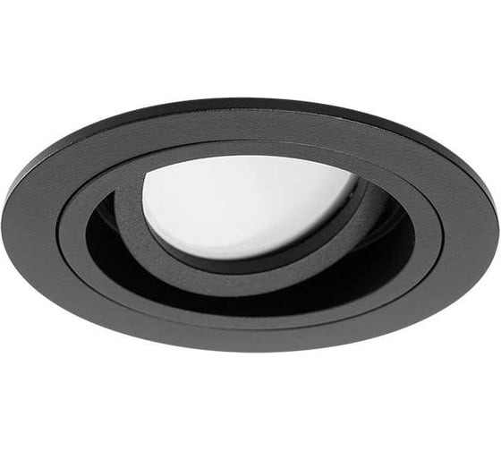 Изображение товара Встраиваемый cветильник Wolta Alto, корпус под лампу GU5.3, макс.мощность 35Вт, 92×25 мм, монтажное отверстие 80 мм, круглый Черный WDL-GU5.3/02BL-R