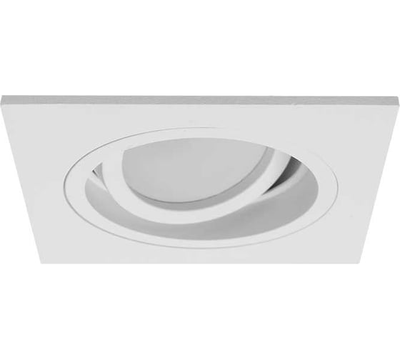 Изображение товара Встраиваемый cветильник Wolta Alto, корпус под лампу GU5.3, макс.мощность 35Вт, 92×92×25 мм, монтажное отверстие 80 мм, квадратный, Белый WDL-GU5.3/02W-S