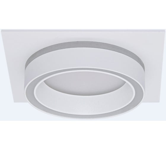 Изображение товара Встраиваемый cветильник Wolta Luce, корпус под лампу GX53, макс.мощность 20Вт, 105×105×35 мм, монтажное отверстие 90 мм, квадратный Белый WDL-GX53/06W-S