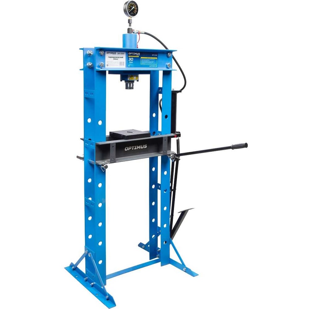 Изображение товара Гаражный гидравлический пресс Optimus 30 т ручной и ножной привод OPT-230F