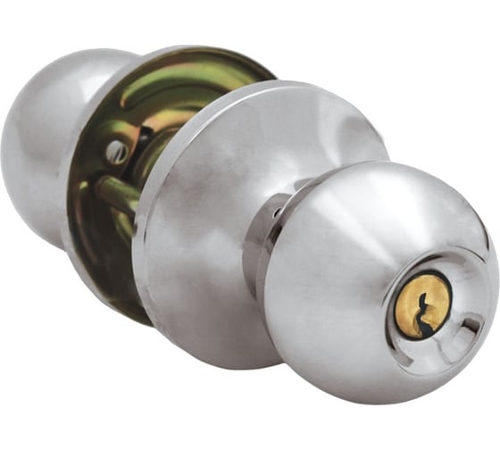 Изображение товара Защелка дверная SCHLOSS 42011 KL-01 с ручкой шар, ключ/фиксатор, хром (30) тов-139661