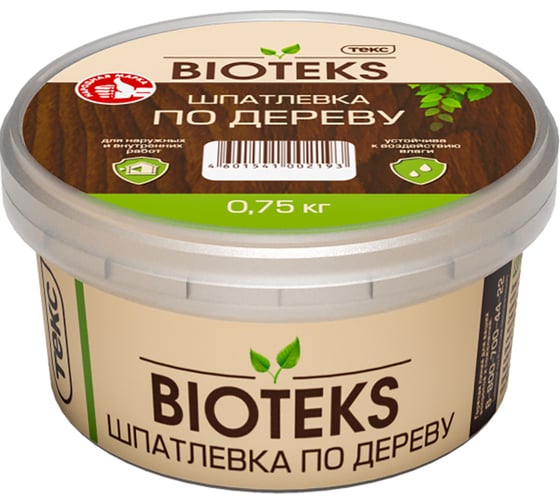 Изображение товара Шпатлевка по дереву Текс Bioteks Профи дуб 0,75кг 700001382